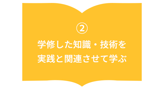 学修した知識・技術を 実践と関連させて学ぶ